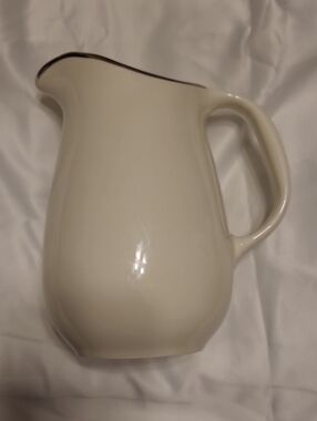 Universal Potteries - Ballerina Platinum Vintage Porcelain Pitcher 7".